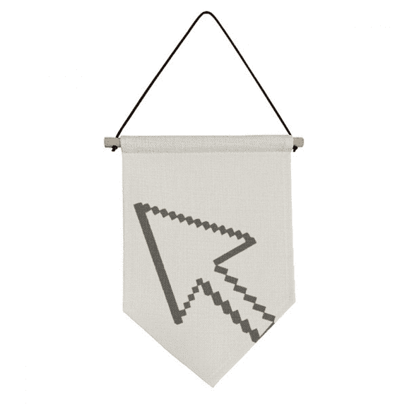 Computer Mouse Arrow Pixel Canvas Flag Hanging Wall Art Decor Banner