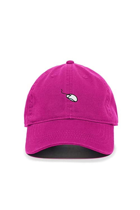 Computer Mouse Baseball Cap Embroidered Cotton Adjustable Dad Hat