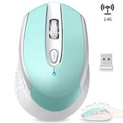 Computer Mouse Wireless, RaceGT 2.4G Ergonomic Optical Mouse, Computer Mouse for Laptop, PC, Computer, Chromebook, Notebook, Auto-sleep Mode, USB Receiver, 6 Buttons, 3 Adjustment DPI, Blue