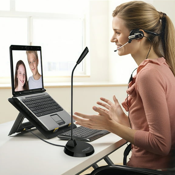 Computer Multimedia Desktop Microphone for Speech, Business, Webcast Recording, Karaoke, Video Voice Chat, Gaming, and Multifunctional Professional Desktop Use