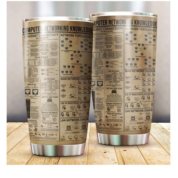 Computer Networking Knowledge, Network Engineer Mug, IT Support Gifts, Funny Office Gift, Tech Gifts for Men, Coworker Gifts, Christmas Gift | 20 oz Tumbler