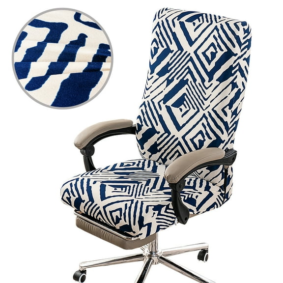 Computer Office Chair Cover - Split Protective & Stretchable Cloth Polyester Universal Desk Task Chair Chair Covers Stretch Rotating Chair Slipcover