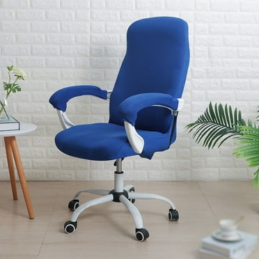 Computer Office Chair Cover Universal Rotating Chair Slipcovers Protector Removable Washable Office Chair Armrest Covers with Zipper for High Back Chair Seat Backrest
