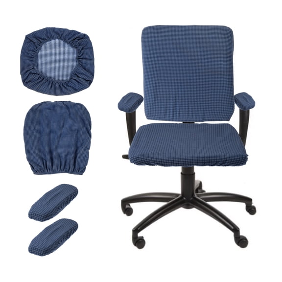 Computer Office Chair Cover with Armrest Cover for Computer Chair, Desk Chairs Navy Blue