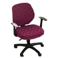 thumbnail image 1 of Computer Office Chair Covers,Stretch Rotating Chair Slipcovers Cover Anti-Dust Removable Washable Universal Jacquard Split Desk Chair Cover-Red wine, 1 of 7
