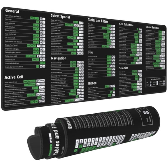 Computer Office Os Word Excel Shortcut Shortcuts Keys Mouse Pad XL ...