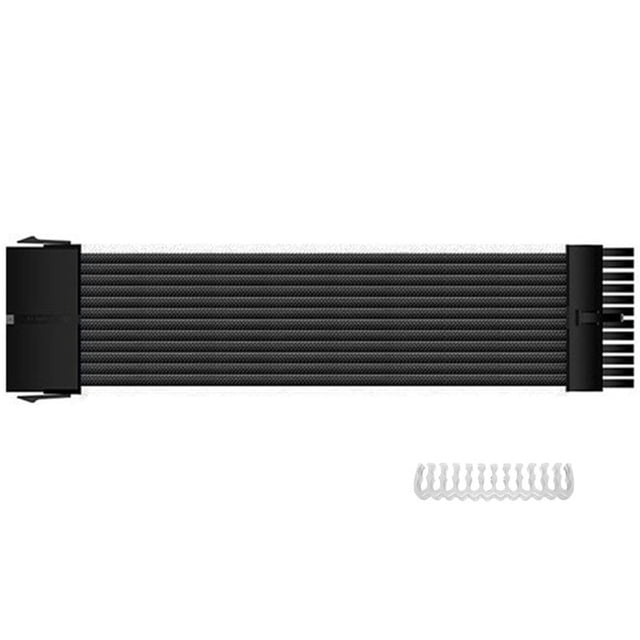 Computer PC Flexible 18AWG Power Supply PSU Sleeved Extension Cable ...