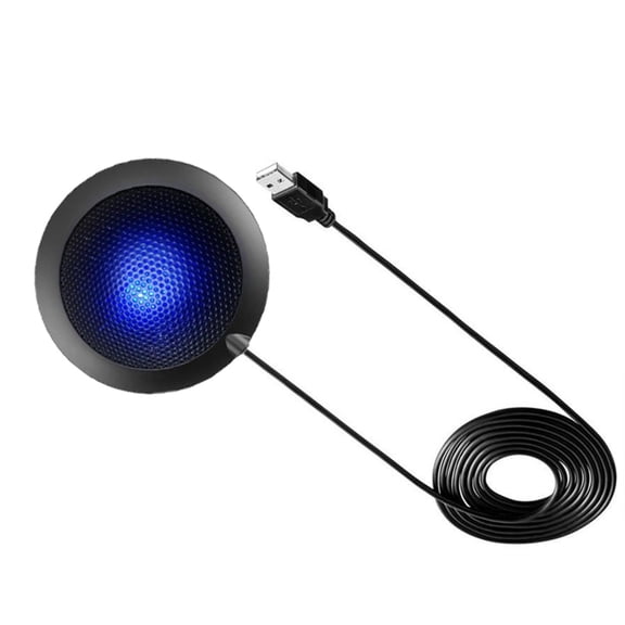 Computer PC Mic Desktop Microphone 360 Degree Omnidirectional Pickup Condenser for Video Conference Gaming Chatting