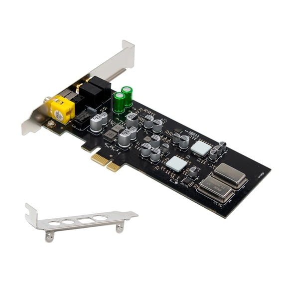 Computer PCIe Sound Card With Front Panel Plugs Supports SPDIF PCM 1000Mbps Data Transmission Through Opticals Coaxial