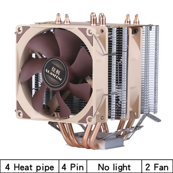 Computer PWM 4 Copper Tube Heat Sink Fan Twin Tower Type PC Air-Cooled 3/4Pin Universal Installation LGA211 115xSeries Amd CPU