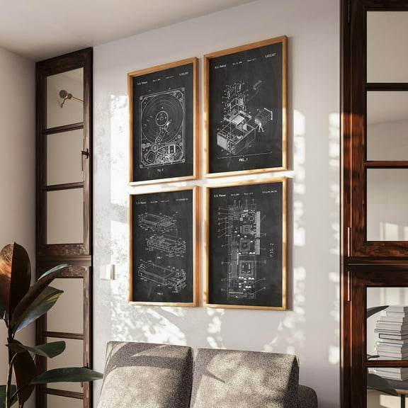 Computer Parts Patent Art Prints - Tech Enthusiast Wall Decor UNFRAMED PAPER POSTER, Home Decor, Vintage Gift, Living Room Dercor