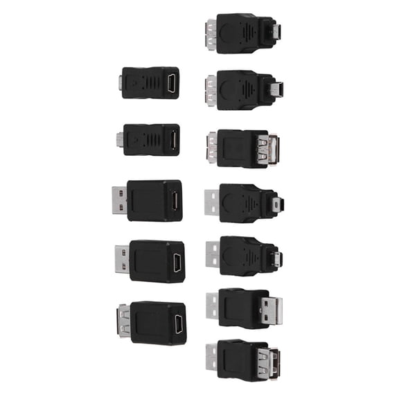Computer Power Cord Pack of USB2.0 Connector, 12 Pcs Multiple Adapters Converters