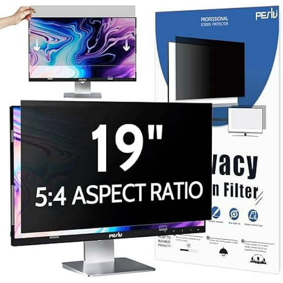 Computer Privacy Screen 19 Inch for 5:4 Standard Monitor, Removable 19inch Anti Blue Light Glare Shield Monitor Privacy Filter (14 13/16" x 11 7/8")