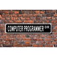 thumbnail image 1 of Computer Programmer Computer Programmer Gift Computer Programmer sign Office worker Metal Aluminum Sign - Size: 16 x 4 Inches, 1 of 4