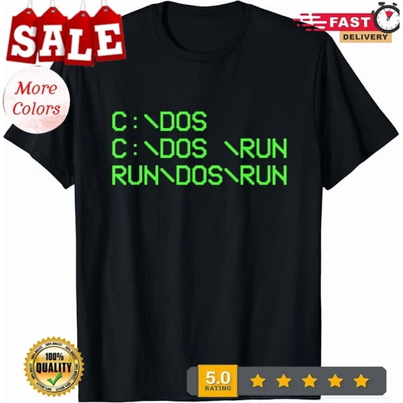 Computer Programmer Funny C Dos C Dos Run Run Dos Run T-Shirt