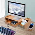 thumbnail image 1 of Computer Rack, Durable, Monitor Riser with Lockable Drawer for Laptop PC, 1 of 16