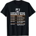 thumbnail image 1 of Computer Repair Hourly Rate, Computer Repair Geek Women T-shirt Black Medium, 1 of 4
