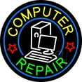 thumbnail image 1 of Computer Repair LED Neon Sign 18 x 18 - inches, Clear Edge Cut Acrylic Backing, with Dimmer - Bright and Premium built indoor LED Neon Sign for Computer & Electronics store decor., 1 of 7