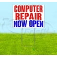 thumbnail image 1 of Computer Repair Now Open (18" x 24") Yard Sign, Includes Metal Step Stake, 1 of 6