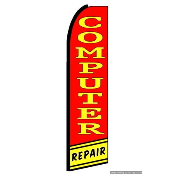 Computer Repair Swooper flag Without Pole Advertisement /Business Flags | Feather Flag |