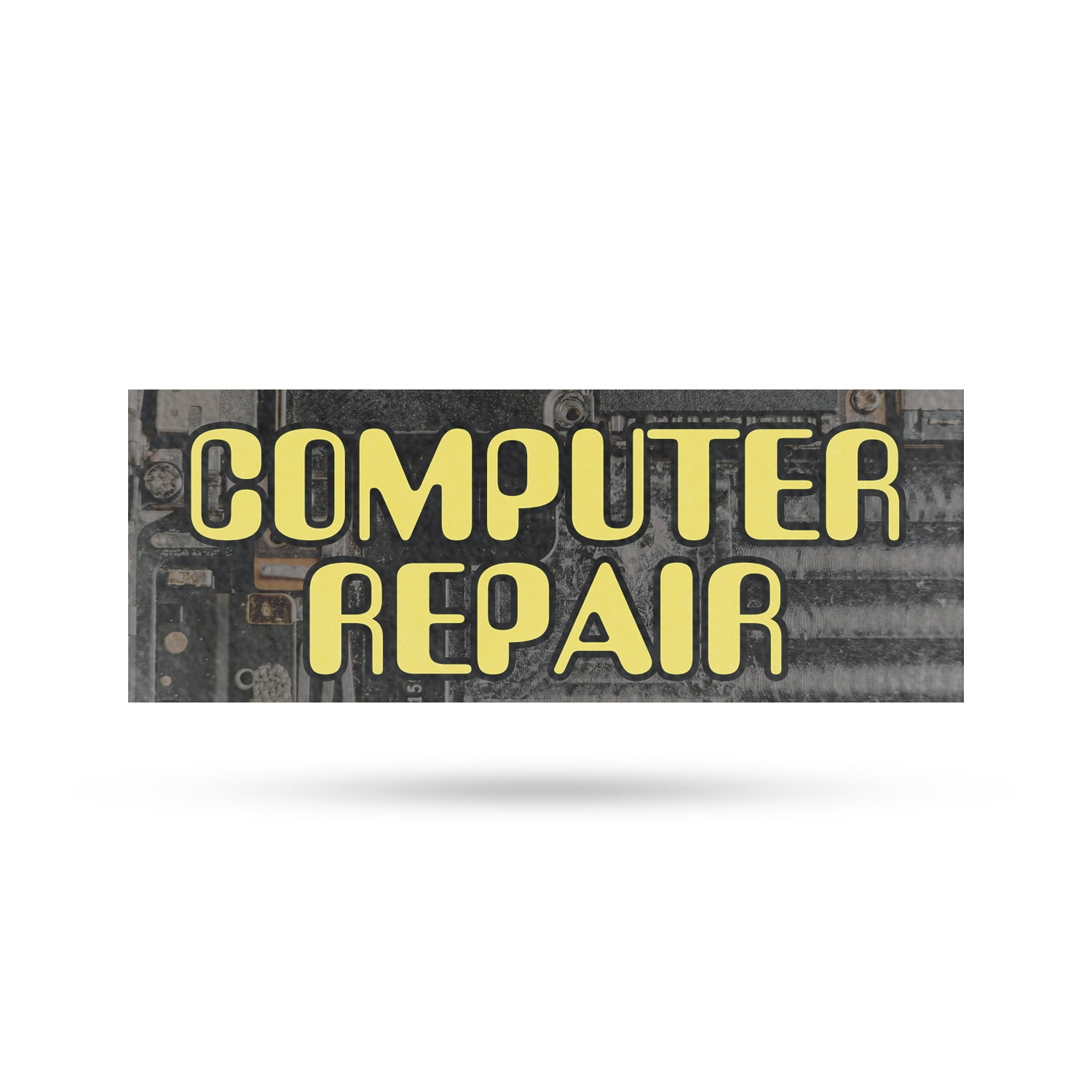 Computer Repair Vinyl Decal 36 Inch x 14 Inch Weatherproof Heavy-Duty ...