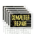 thumbnail image 1 of Computer Repair Yard Sign 5 Pack of 24 Inch x 36 Inch Single Sided Weatherproof Heavy-Duty Plastic with Stake | PC and Laptop Fixes, Virus Removal, Technical Services | Made in USA, 1 of 7
