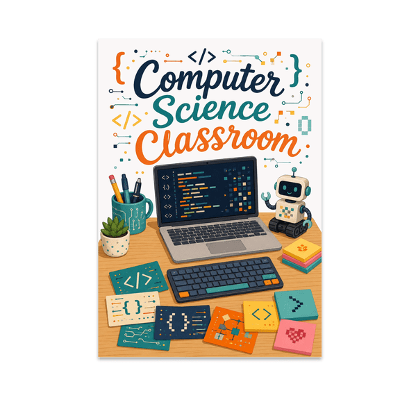 Computer Science Classroom Wall Art - Computer Science Teacher - 13x19 Poster Print
