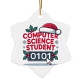 thumbnail image 1 of Computer Science Student Ornament, Christmas Ornament 2025, Personalized Gift for Computer Science Student Class Ceramic Snowflake Ornament Keepsake for Him or Her 211or13, 1 of 5