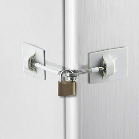 Computer Security Products Refrigerator Lock Fridge Freezer Security White with Padlock