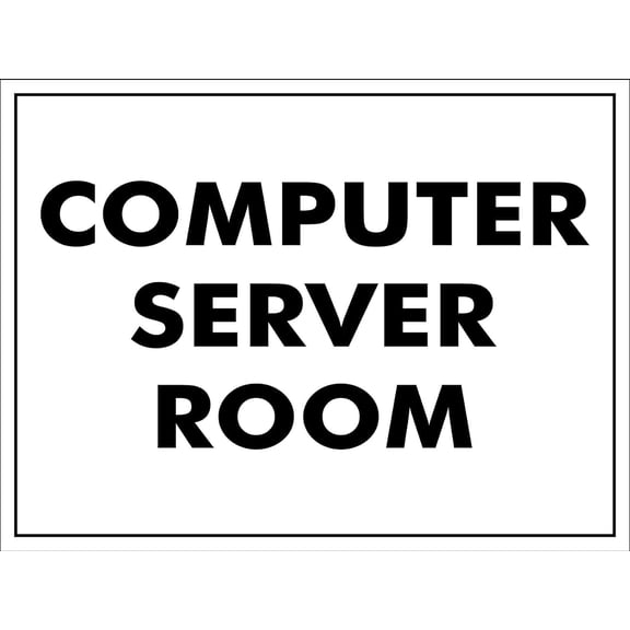 Computer Server Room Sign Metal Tin Sign 8x12 Inches Caution Danger Safety Security Warning Notice Signs