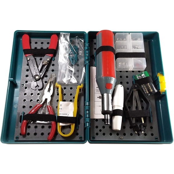Computer Service Toolkit, Includes 23-in-1 Screwdriver, Wire Stripper, Long Nose Pliers, IC Inserter / Extractor, PLCC IC Extractor, Mini Flashlight, 36 Screws, 6 Jumpers, 8 Washers (Model CTK7)