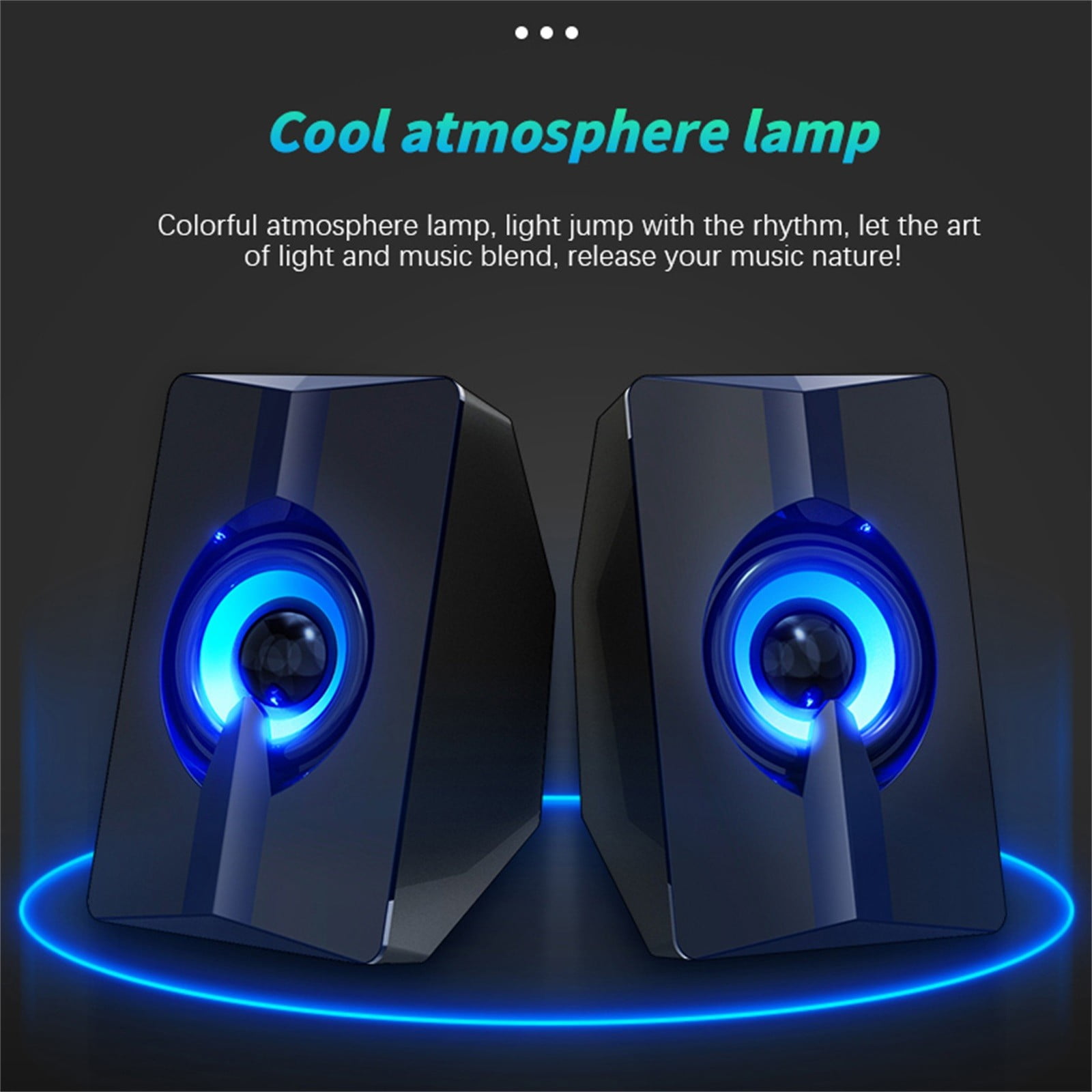 Computer Small Speakers Laptop under 20 Low Profile Sound System Light