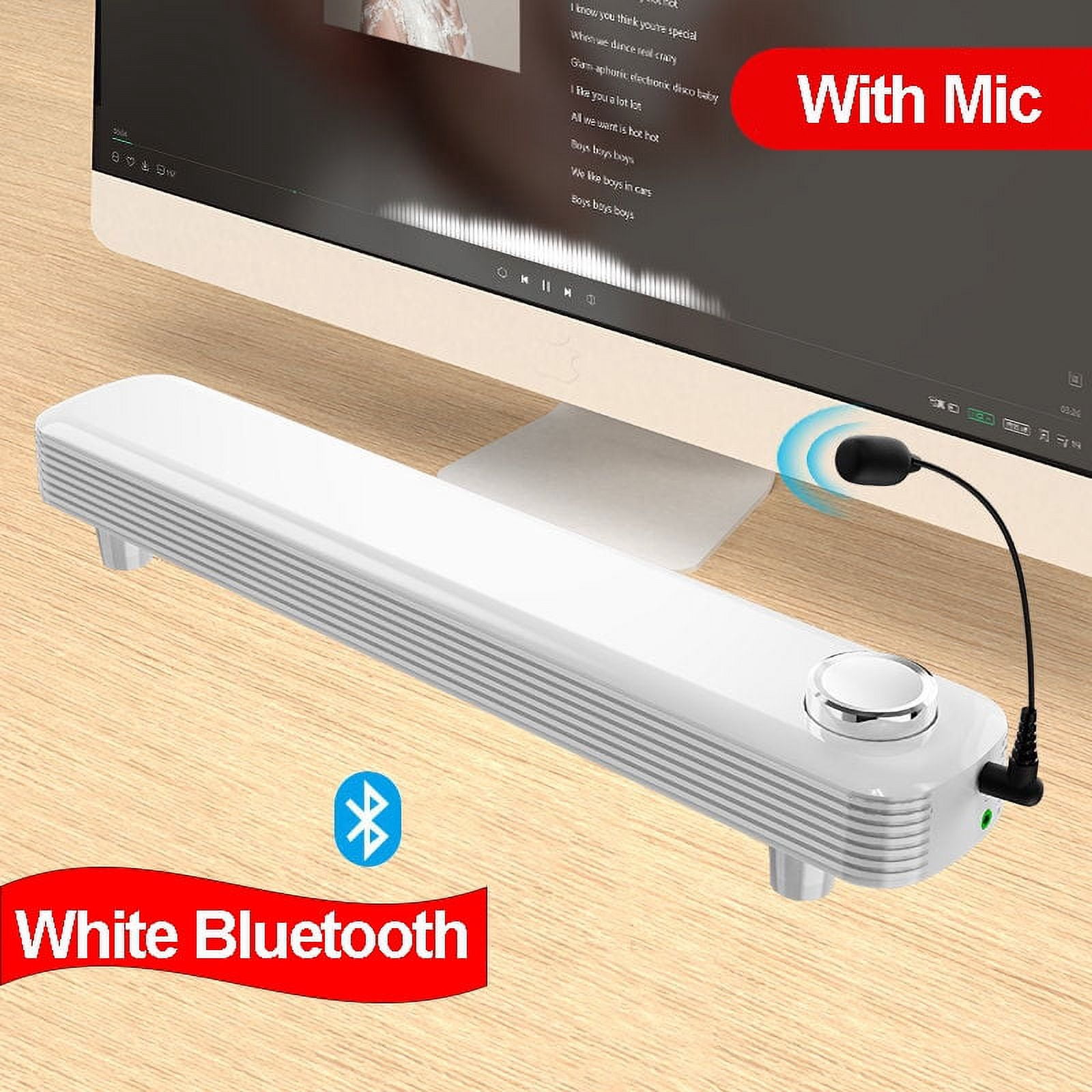 Computer Soundbar Computer Speaker 2 * 3.5mm Wired Computer Stereo Sound Bar Bass USB ...
