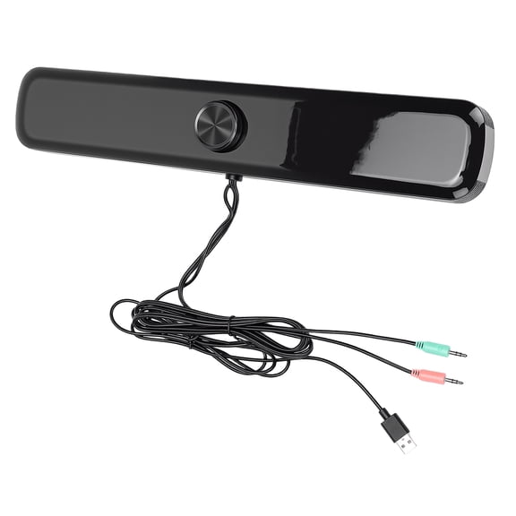 Computer Speaker 3D Stereo Sound USB Desktop Speaker with Mic and Breathing LED Lights, 16.54 inches