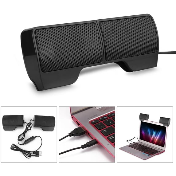 Computer Speaker,USB Powered Speaker for Desktop,Windows PCs,Laptop,Portable Mini Sound bar-Plug and Play