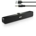 thumbnail image 1 of Computer Speakers 3.5mm USB Powered, Stereo Speaker for Desktop Laptop Desktop Plug and Play, Black Glossy, 1 of 7