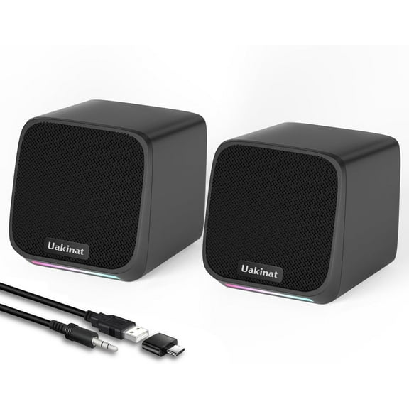 Computer Speakers,Computer Speakers for Desktop PC,Desktop Speakers,Small Computer Speakers USB Powered 3.5mm Aux Speaker for PC,Laptop,Tablet,Phone