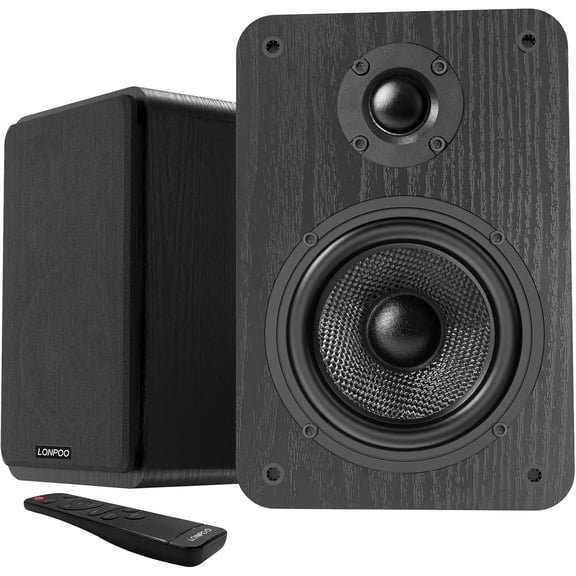Computer Speakers for Desktop and Laptop, 30W RMS Bluetooth Bookshelf Speakers with 3‘ Aluminum Drivers, USB & AUX Inputs, Gaming Speakers for PC Monitor, Sold as Pair