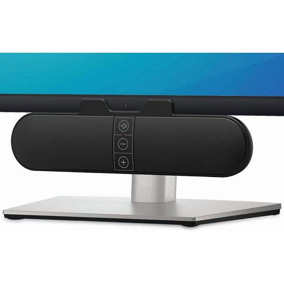 Computer Speakers for Desktop PC Monitor, USB Plug-in, Wired, Computer Soundbar for PC, Laptop Speakers with Adaptive-Channel-Switching, Loud Sound, Deep Bass, USB C Adapter, Easy to Clip on Monitor