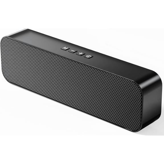 Computer Speakers for Desktop PC,Rechargeable Bluetooth Speaker,Small Computer Soundbar with Stereo & Bass,3.5mm Aux-in,TF Port,Loud Volume for Web Conferences,Teacher,Music (Black)