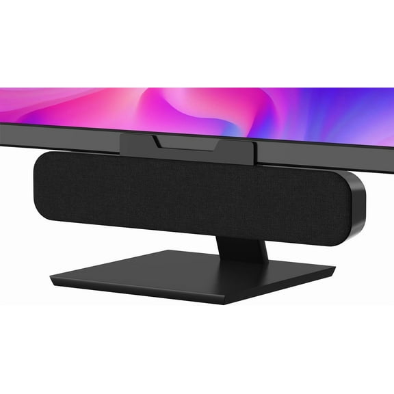 Computer Speakers for Desktop Pc, Monitor Speakers for Laptop,Pc Speakers with Loud Sound,Volume Control Easily Clamps to Monitors(USB-C to USB Adapter Included) (Black)