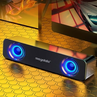 Gaming Computer Speaker, Colorful RGB Light, Dual Powerful 7W Drivers PC  Soundbar, Bluetooth 5.0 or 3.5mm AUX-in Connection, Computer Sound Bar for  Desktop PC Speakers for Laptop 