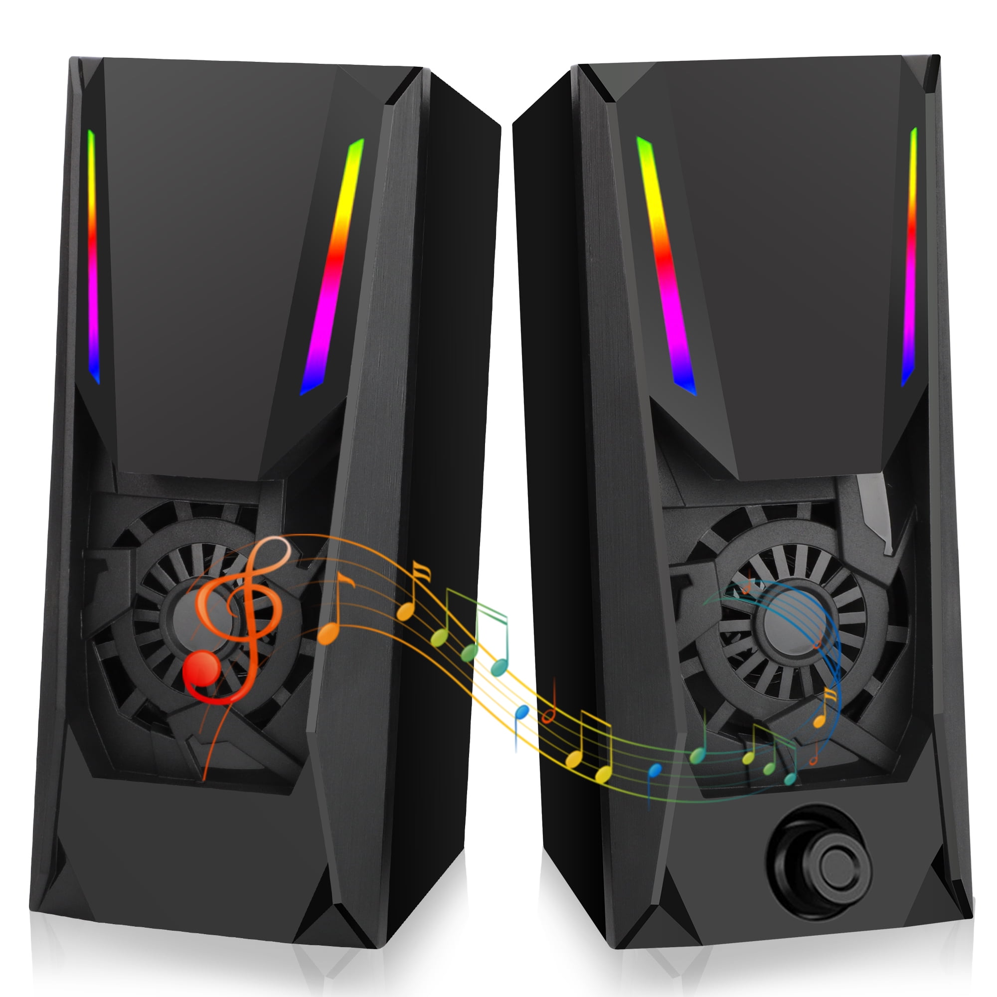 Computer Speakers, EEEkit RGB Desktop Speakers for Gaming with Stereo