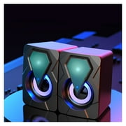 Computer Speakers For Laptop PC Subwoofer 4D Surround Sound Desktop Speaker Colorful LED Light Column Soundbar Theater Box Music ,Quality Sound