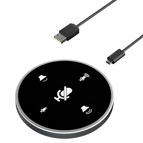 Computer Speakers with Microphone USB Speakerphone Microphone Speaker Combo with 360º Voice Pickup,Noise Reduction,Mute Function,Volume Control,VoIP Call,Webinar,Interview,for Home Office