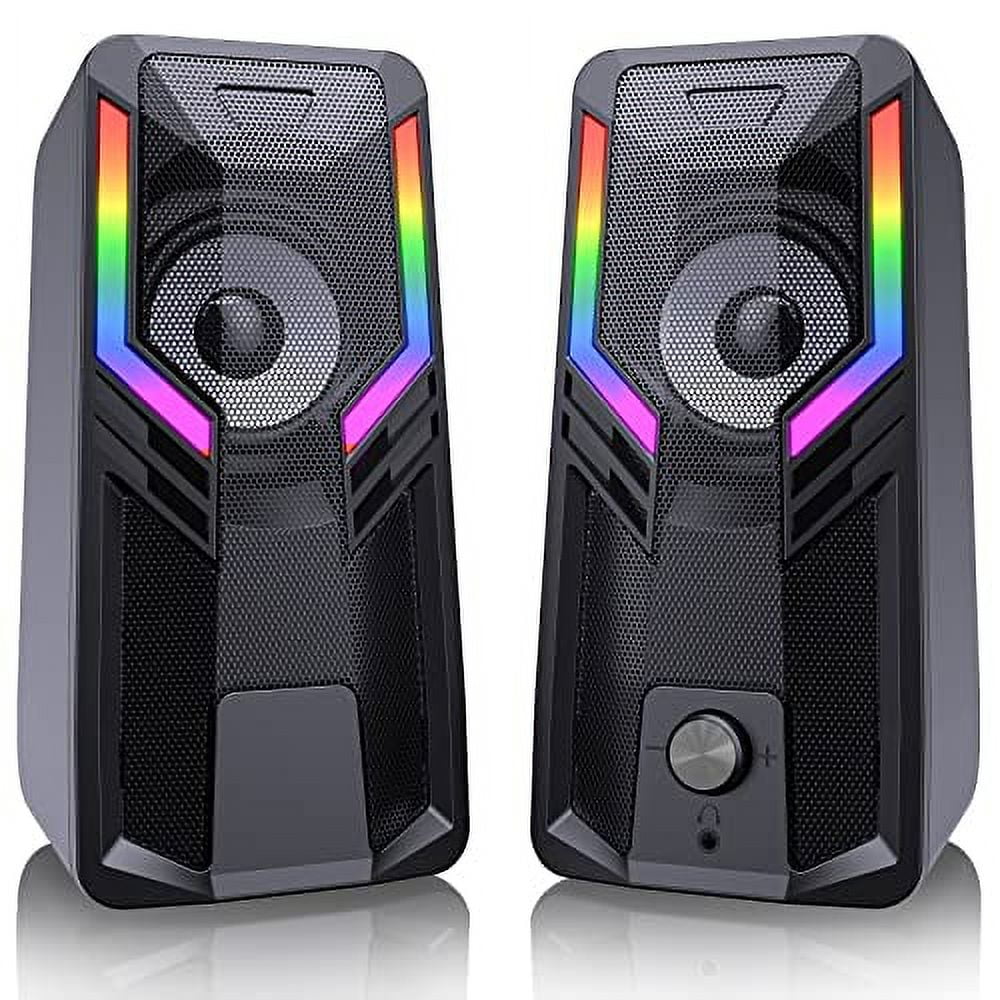 Computer Speakers, RGB Gaming Speakers with 6Color Touch Control