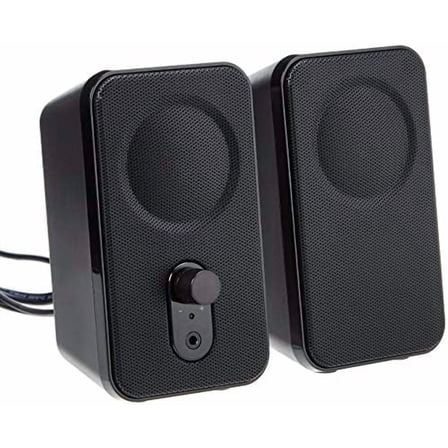 Computer Speakers for Desktop or Laptop PC, AC-Powered (US Version), Black