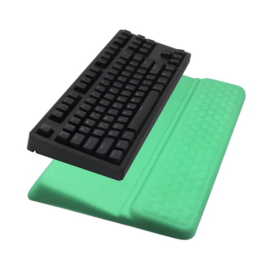Computer Stand Pad With Wrist Rest  Comfy Tilted Riser Holder For Office Home (green)