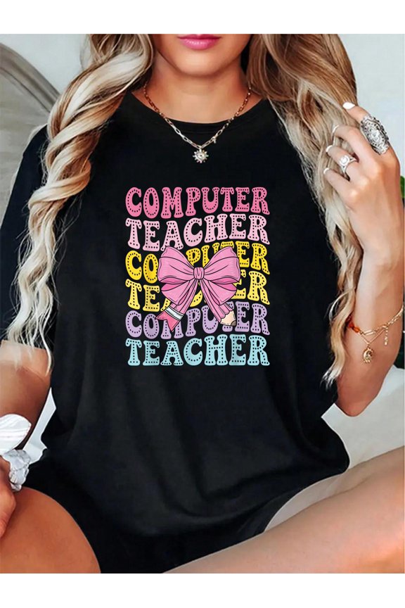 Computer Teacher Science IT Tech Technology Back To School T-Shirt