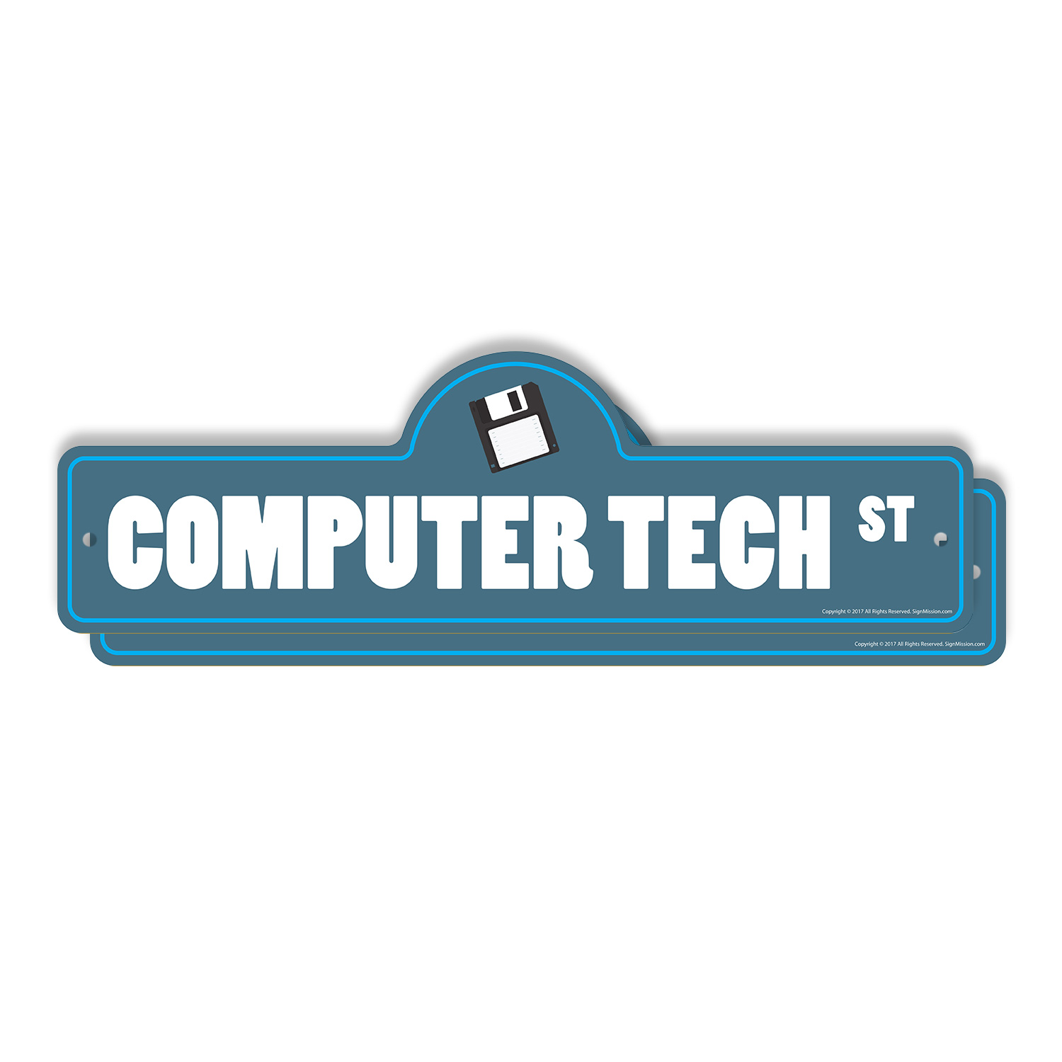 Computer Tech (2 Pack) Plastic Street Sign - 7 Inch X 20 Inch Gift IT ...